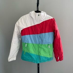 Roxy Girls Snow Jacket 5K Colorblock Size 12